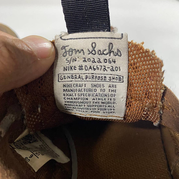 Nike Craft Tom Sachs General Purpose Field Brown Sneakers Women's Size 6 - Picture 6 of 9
